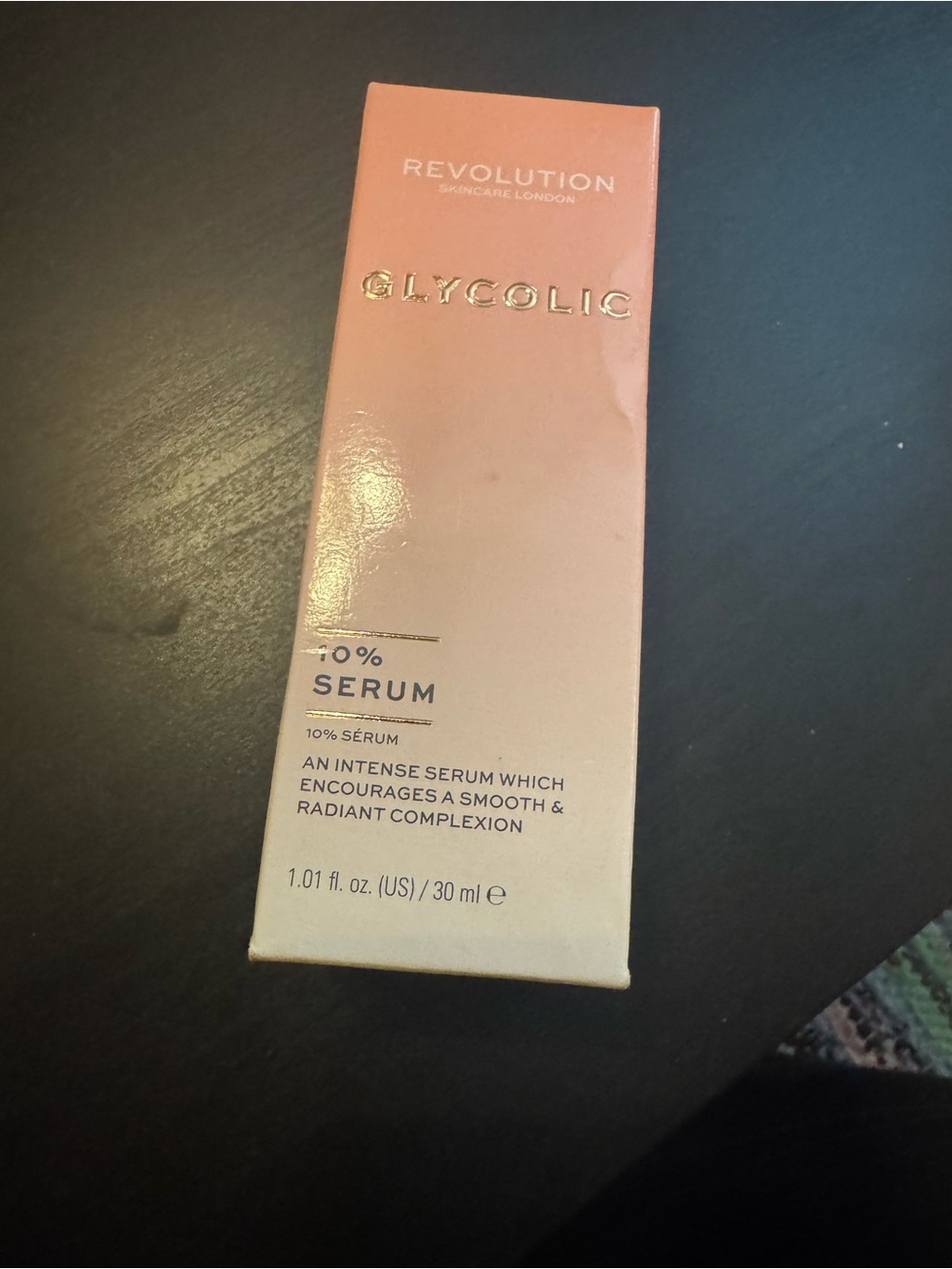 Revolution Glycolic 10% Serum - Pink Ombre with Gold Text